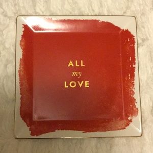 Kate Spade “All My Love” trinket plate